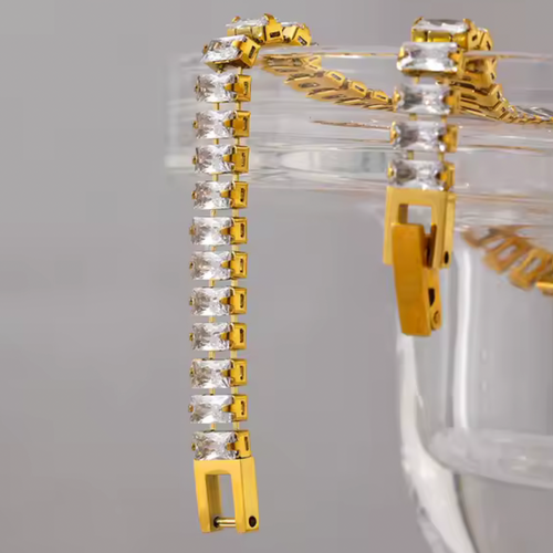 Gold Radiance Tennis Bracelet